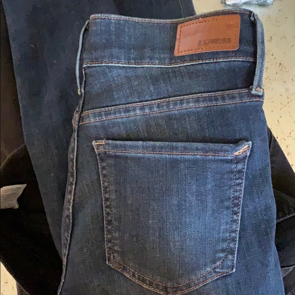Express Mid Rise Denim Legging Size 00 - Picture 4 of 4